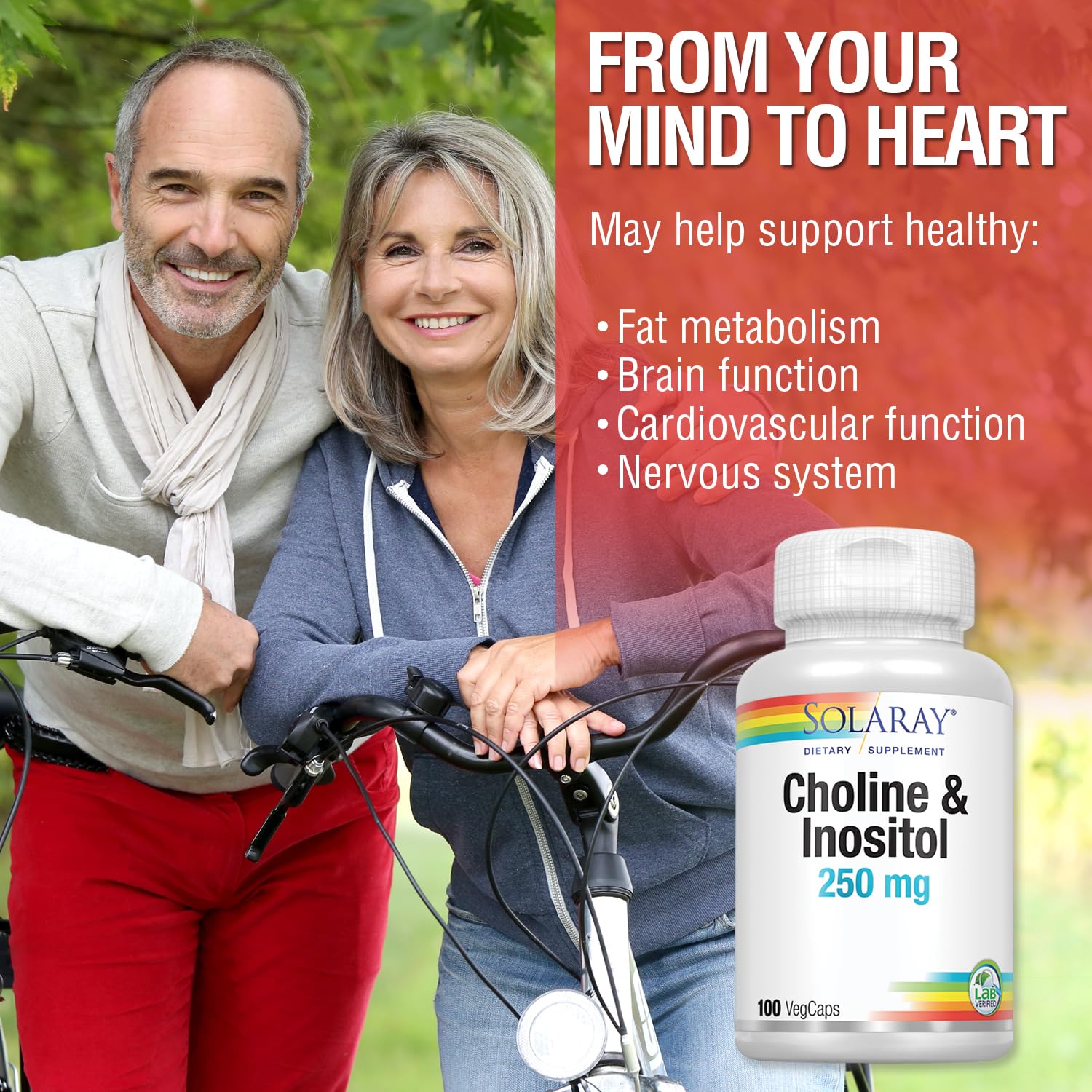 SOLARAY Choline & Inositol Supplement 109g ingredients list