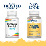 SOLARAY Choline & Inositol Supplement 109g side view