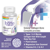 SOLARAY Collagen Bone Complete shown with a measuring spoon