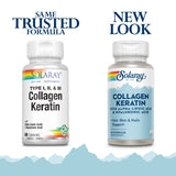 SOLARAY Collagen Keratin Capsules bottle side view