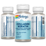 SOLARAY Collagen Keratin Capsules with a measuring spoon