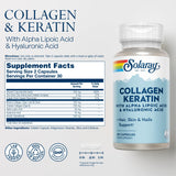 SOLARAY Collagen Keratin Capsules with ingredients list