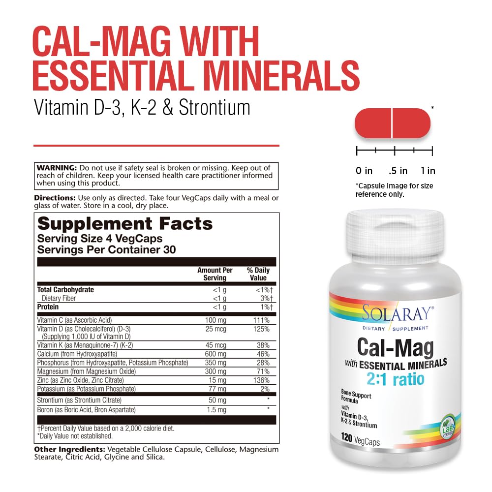 SOLARAY Comprehensive Bone Support Supplement bottle with label