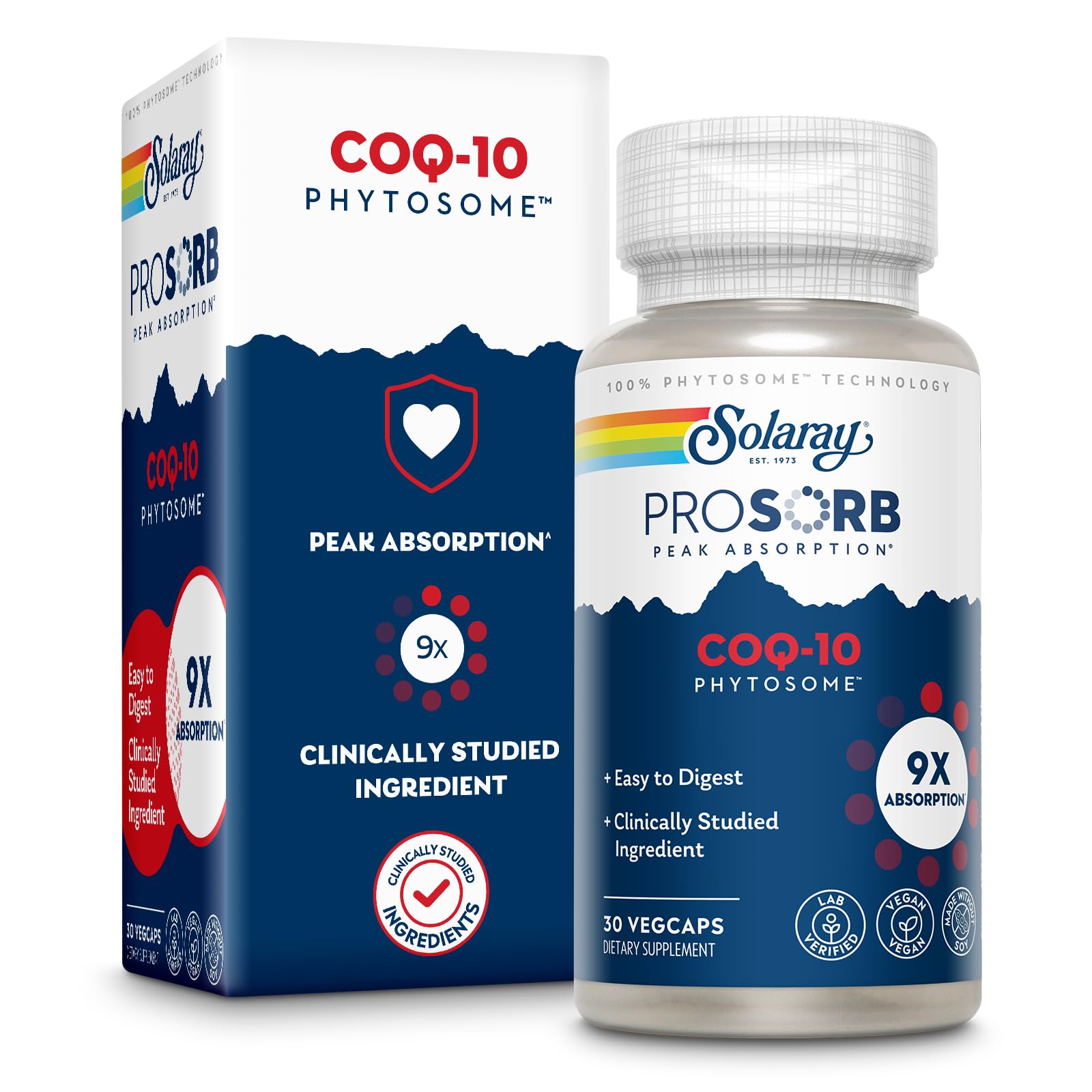 SOLARAY CoQ10 200mg supplement bottle front view