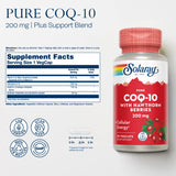 SOLARAY CoQ10 200mg with Hawthorn Berries 60 VegCaps side view
