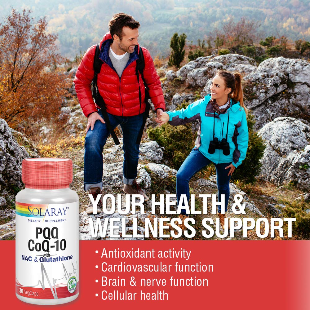 SOLARAY CoQ10 Supplement side view showing ingredients list