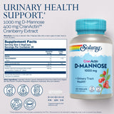 SOLARAY Cranberry D-Mannose Supplement bottle side view