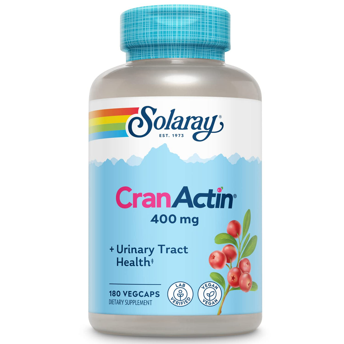 SOLARAY Cranberry Dietary Supplement 172g front view