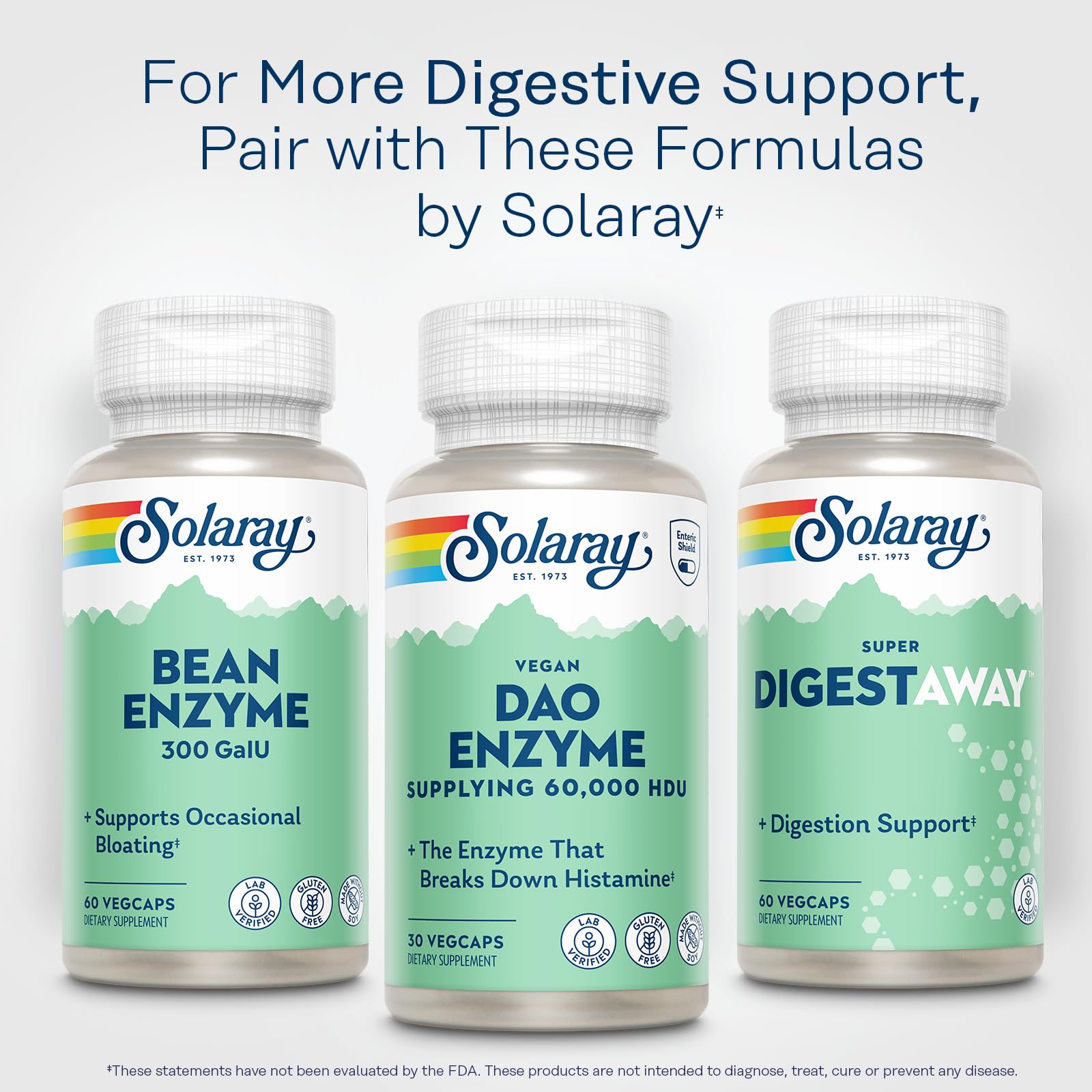 SOLARAY DAO Enzyme Supplement with a measuring spoon