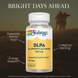 SOLARAY DL-Phenylalanine 60 Veg Capsules back view