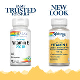SOLARAY Dry Vitamin E 200 IU capsule bottle side view