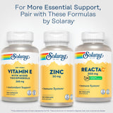 SOLARAY Dry Vitamin E Capsules 400 IU capsules on a table