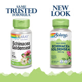 SOLARAY Echinacea & Goldenseal Herbal Supplement side view