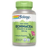 SOLARAY Echinacea with Vitamin C & Zinc 120 Capsules front view