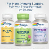 SOLARAY Echinacea with Vitamin C & Zinc capsules in a hand