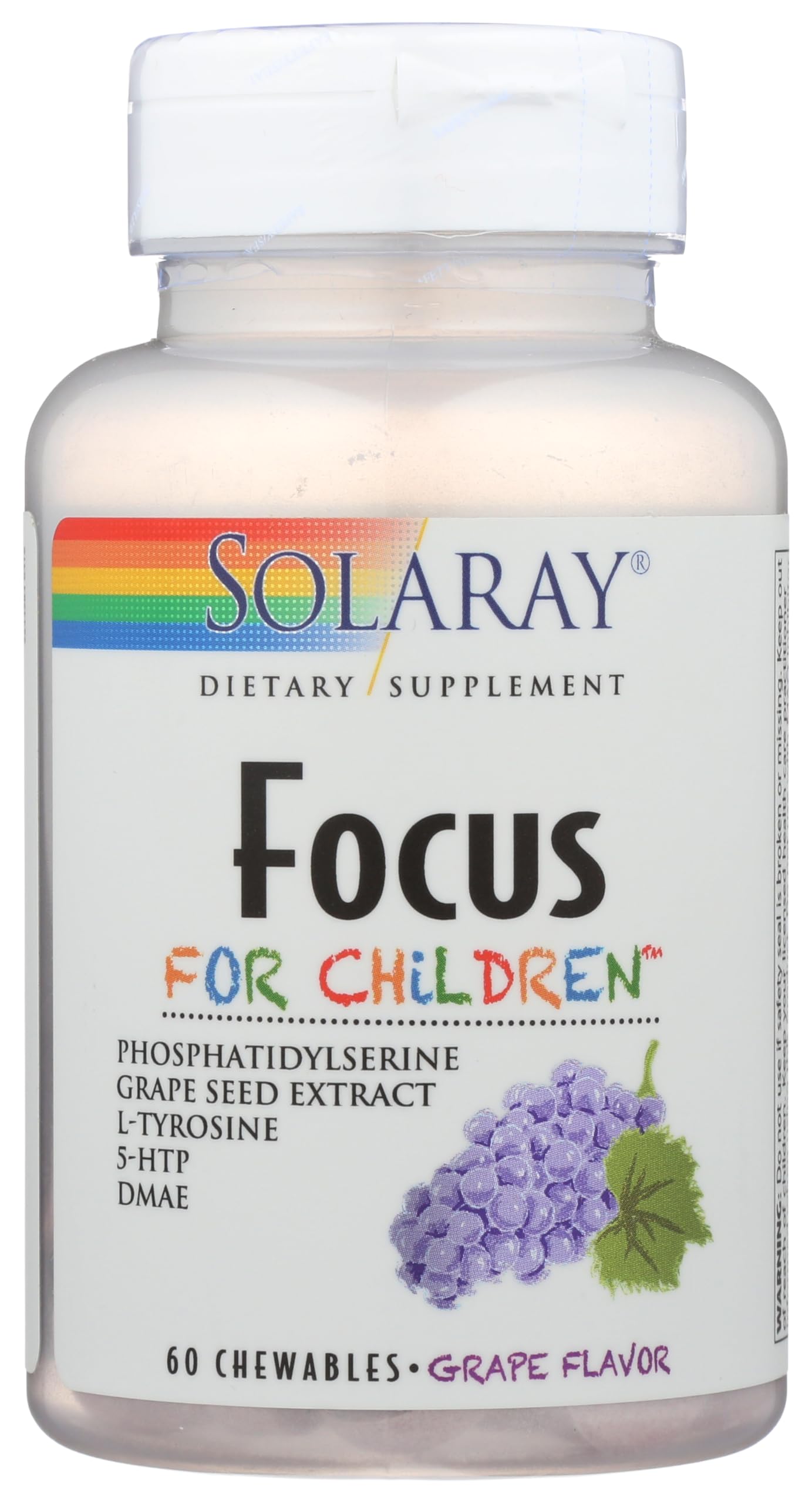 SOLARAY Focus for Kids Chewables 60 Count packaging front view