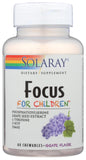 SOLARAY Focus for Kids Chewables 60 Count packaging front view