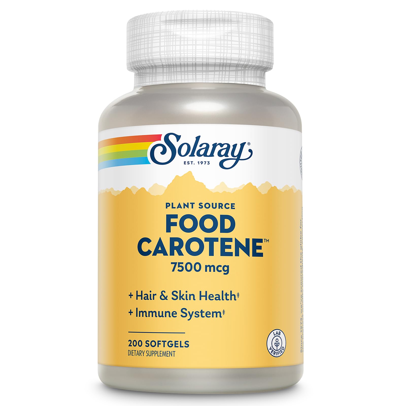 SOLARAY Food Carotene softgel bottle front view