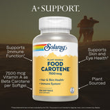 SOLARAY Food Carotene softgel showing ingredients list