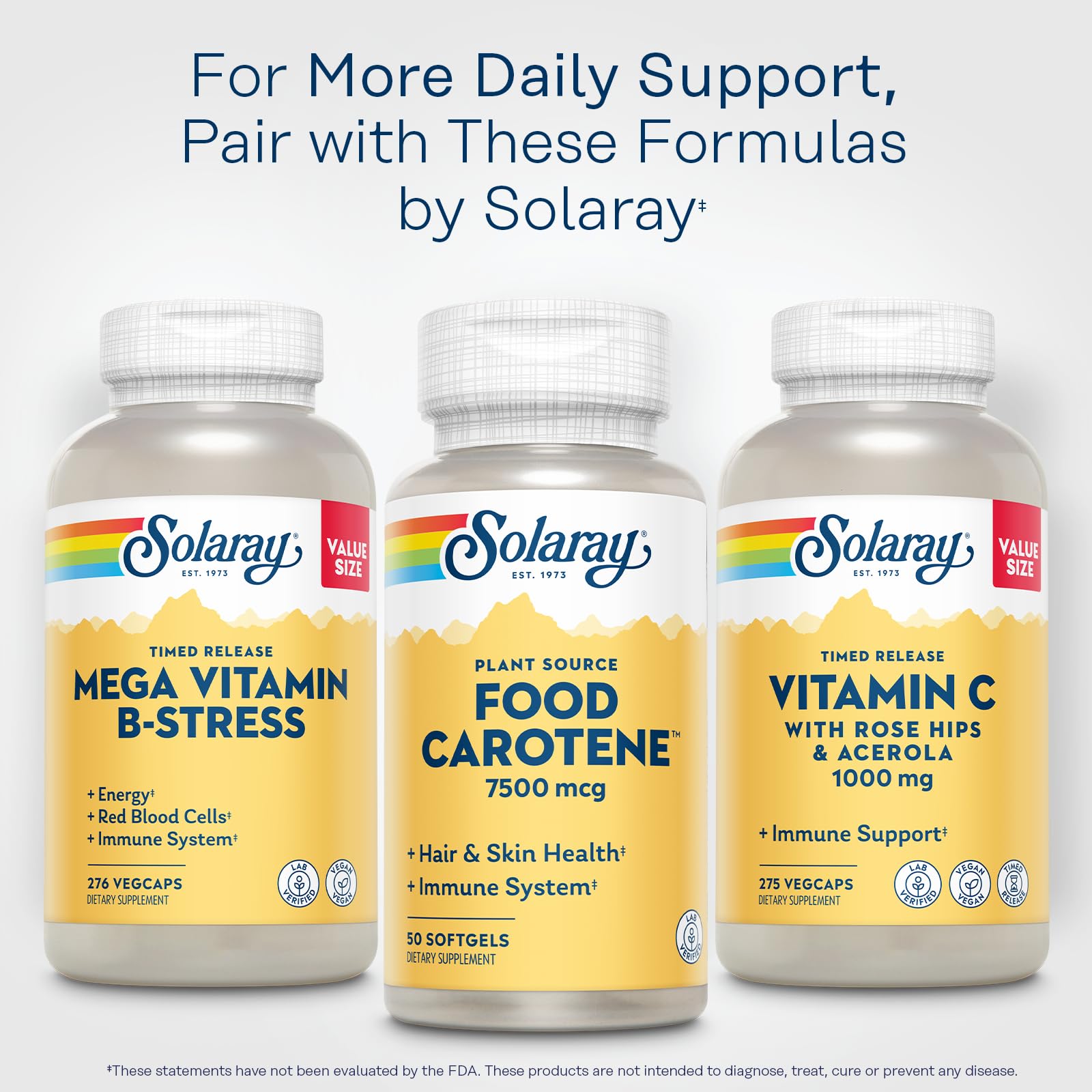 SOLARAY Food Carotene softgels with fresh vegetables