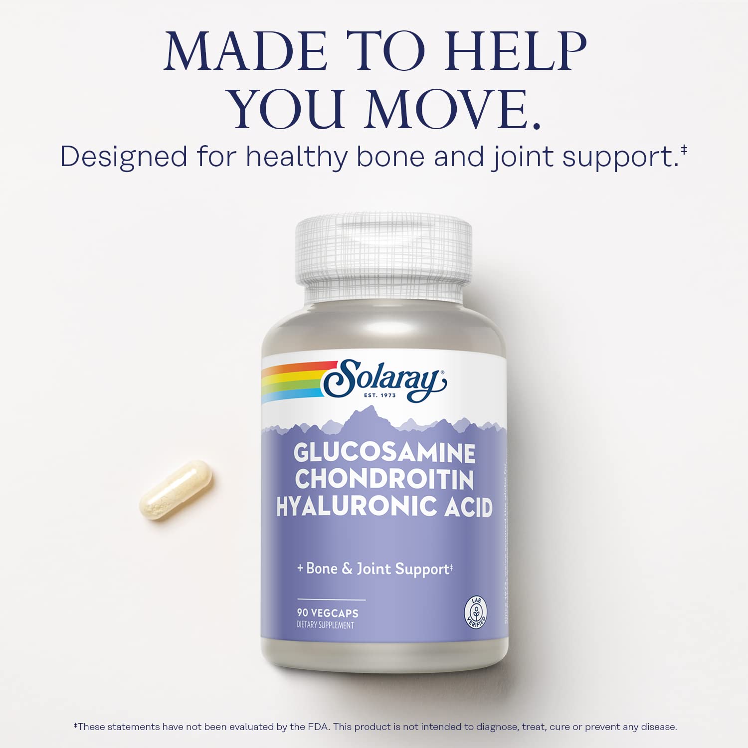 SOLARAY Glucosamine Chondroitin Joint Supplement with eco-friendly packaging