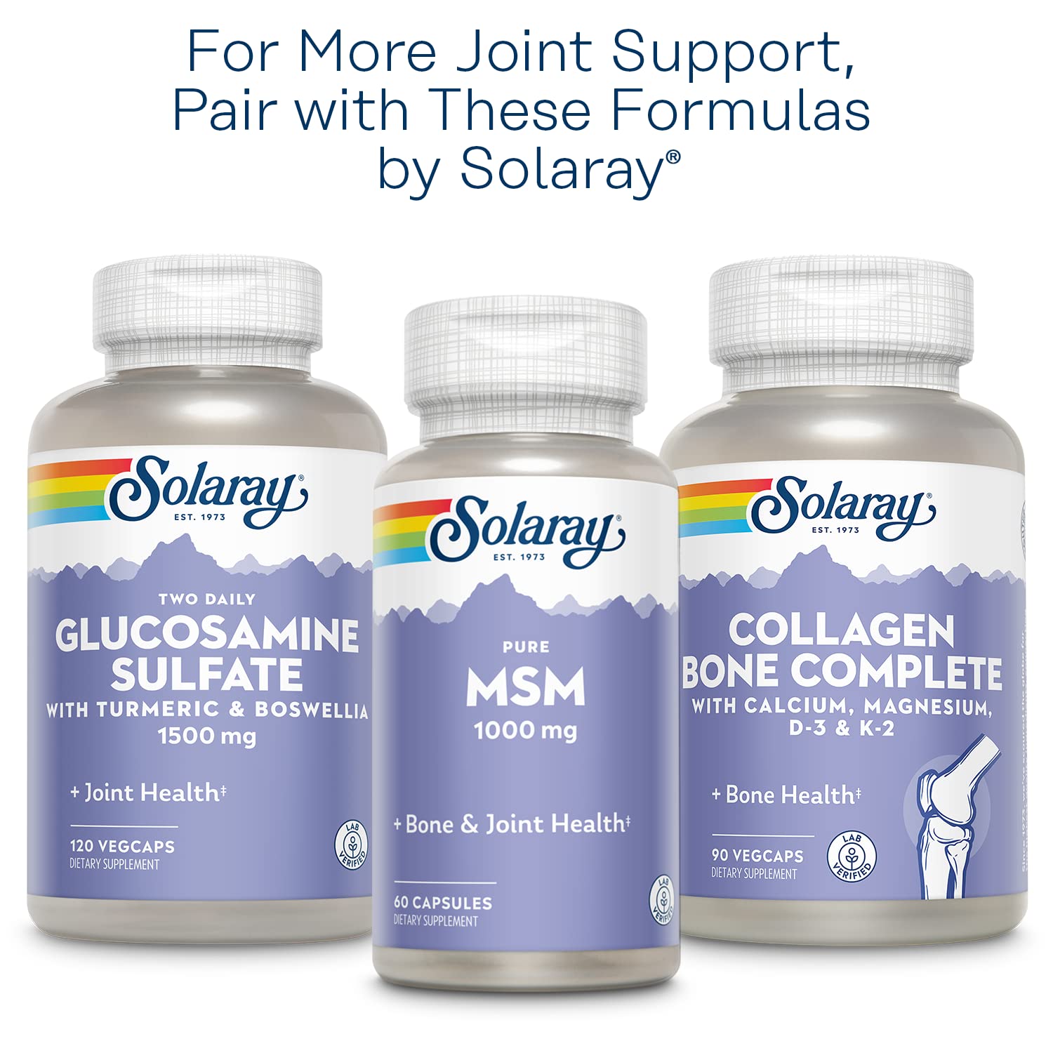 SOLARAY Glucosamine Chondroitin Joint Supplement with measuring spoon