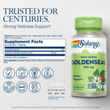 SOLARAY Goldenseal Capsules 550mg bottle with label