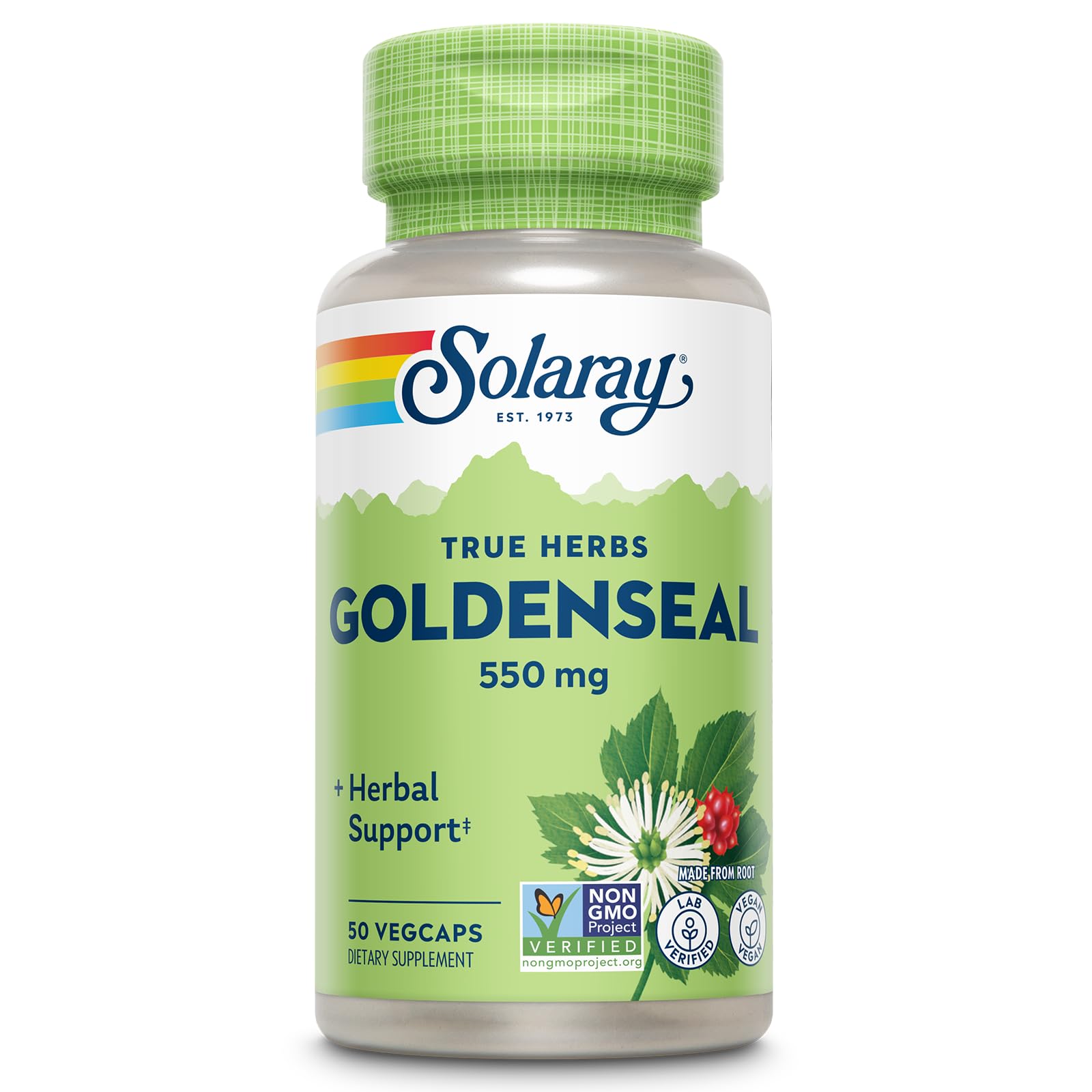 SOLARAY Goldenseal Capsules 550mg front view