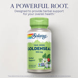 SOLARAY Goldenseal Capsules 550mg side view