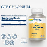 SOLARAY GTF Chromium 200mcg Supplement side view