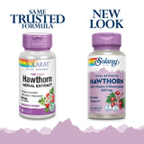 SOLARAY Hawthorn Extract 600mg capsule showing ingredients list