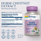 SOLARAY Horse Chestnut Capsules 400mg bottle with label