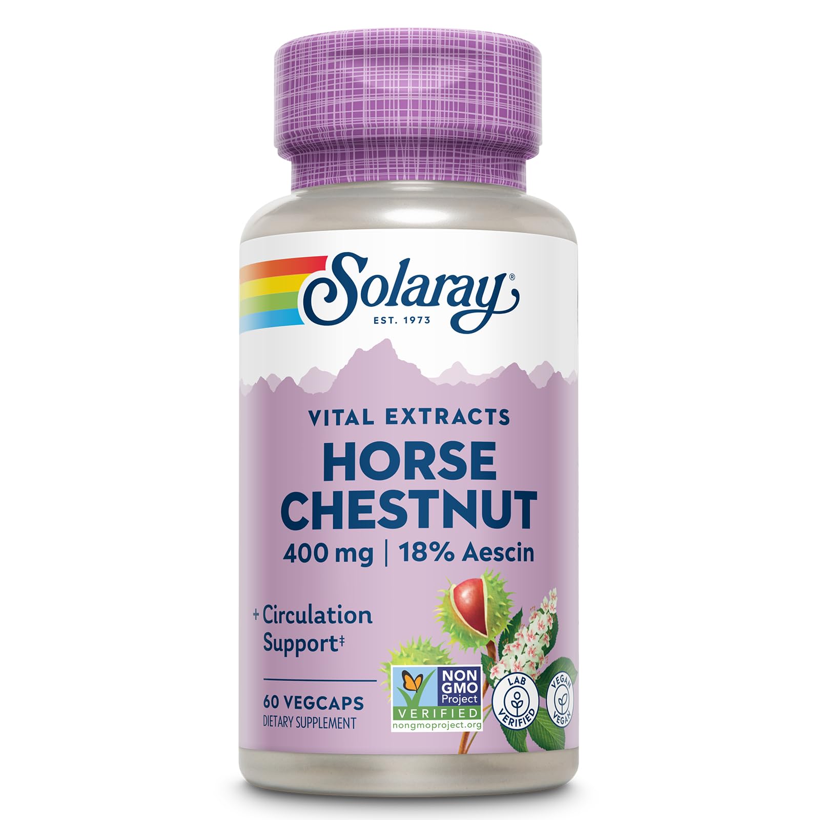 SOLARAY Horse Chestnut Capsules 400mg front view