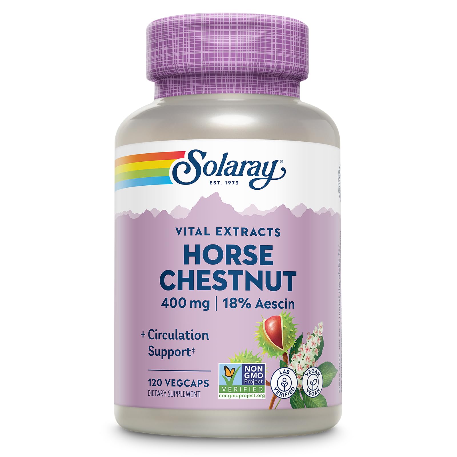 SOLARAY Horse Chestnut Capsules 400mg front view