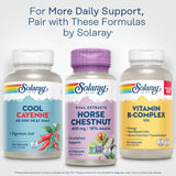 SOLARAY Horse Chestnut Capsules 400mg on a wooden table