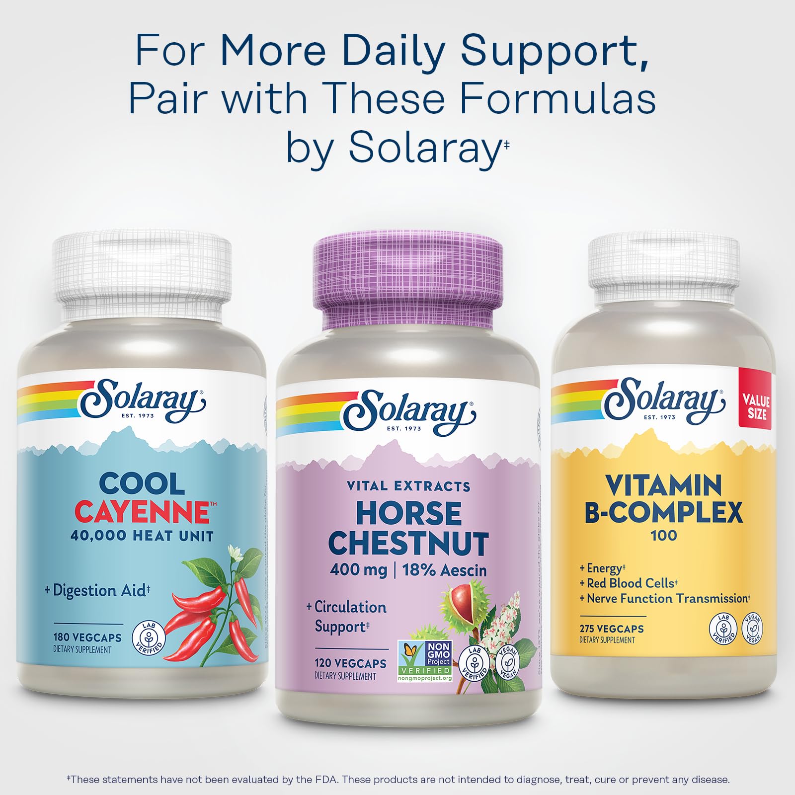 SOLARAY Horse Chestnut Capsules 400mg packaging details