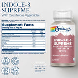 SOLARAY Indole-3 Carbinol Capsules 200mg back view