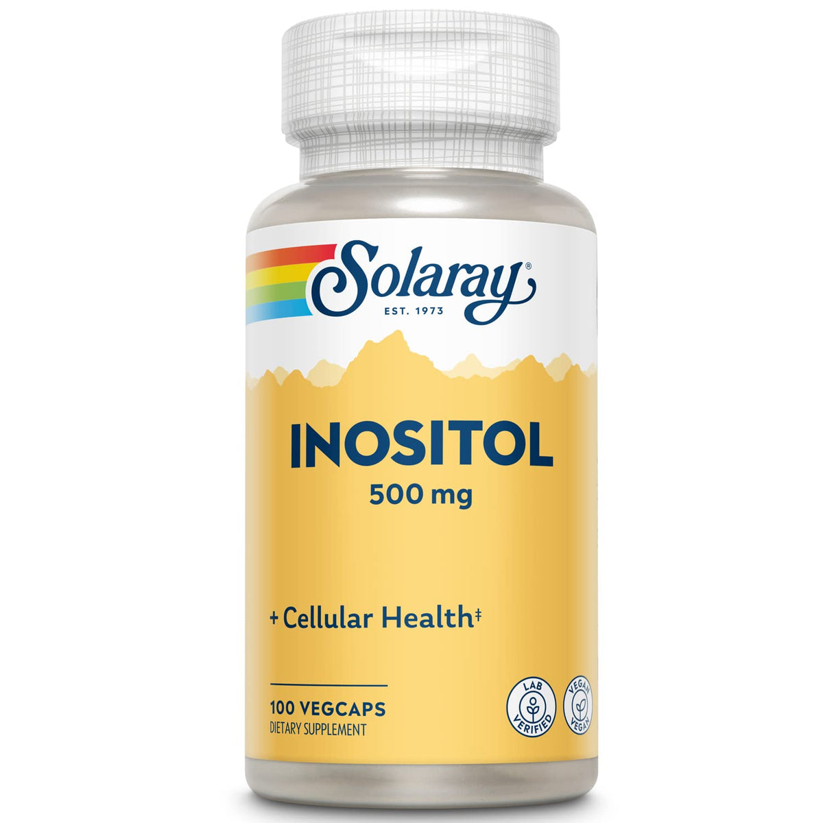 SOLARAY Inositol 500mg VegCaps front view