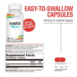 SOLARAY Inositol 500mg VegCaps packaging