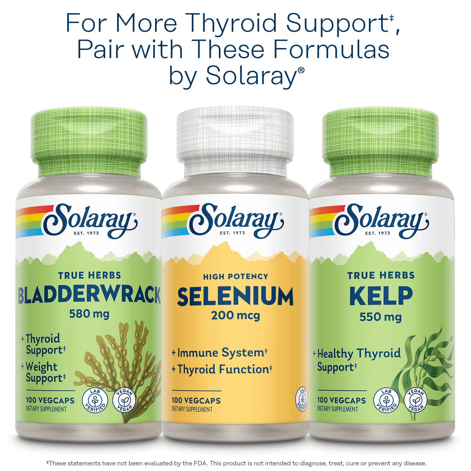 SOLARAY Iodine Pills 500 mcg with measuring spoon