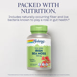 SOLARAY Irish Sea Moss Capsules back view with ingredient list