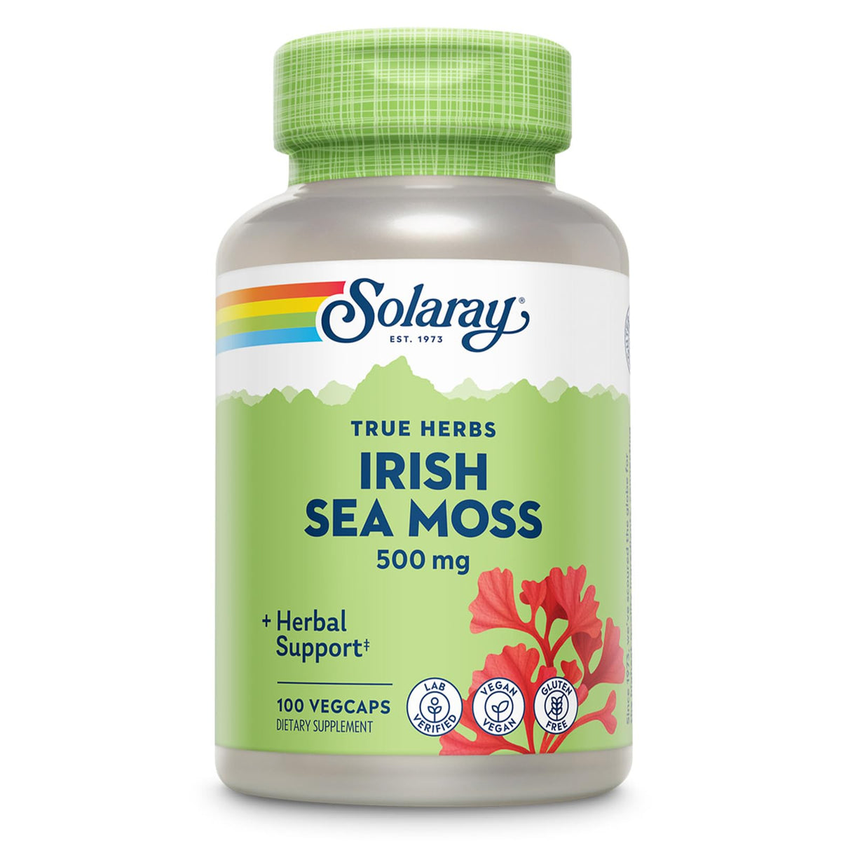 SOLARAY Irish Sea Moss Capsules front view with packaging