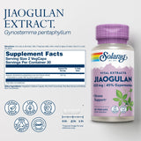 SOLARAY Jiaogulan Capsules 369mg Gypenosides side view