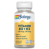 SOLARAY K2 D3 Vitamin Supplement front view
