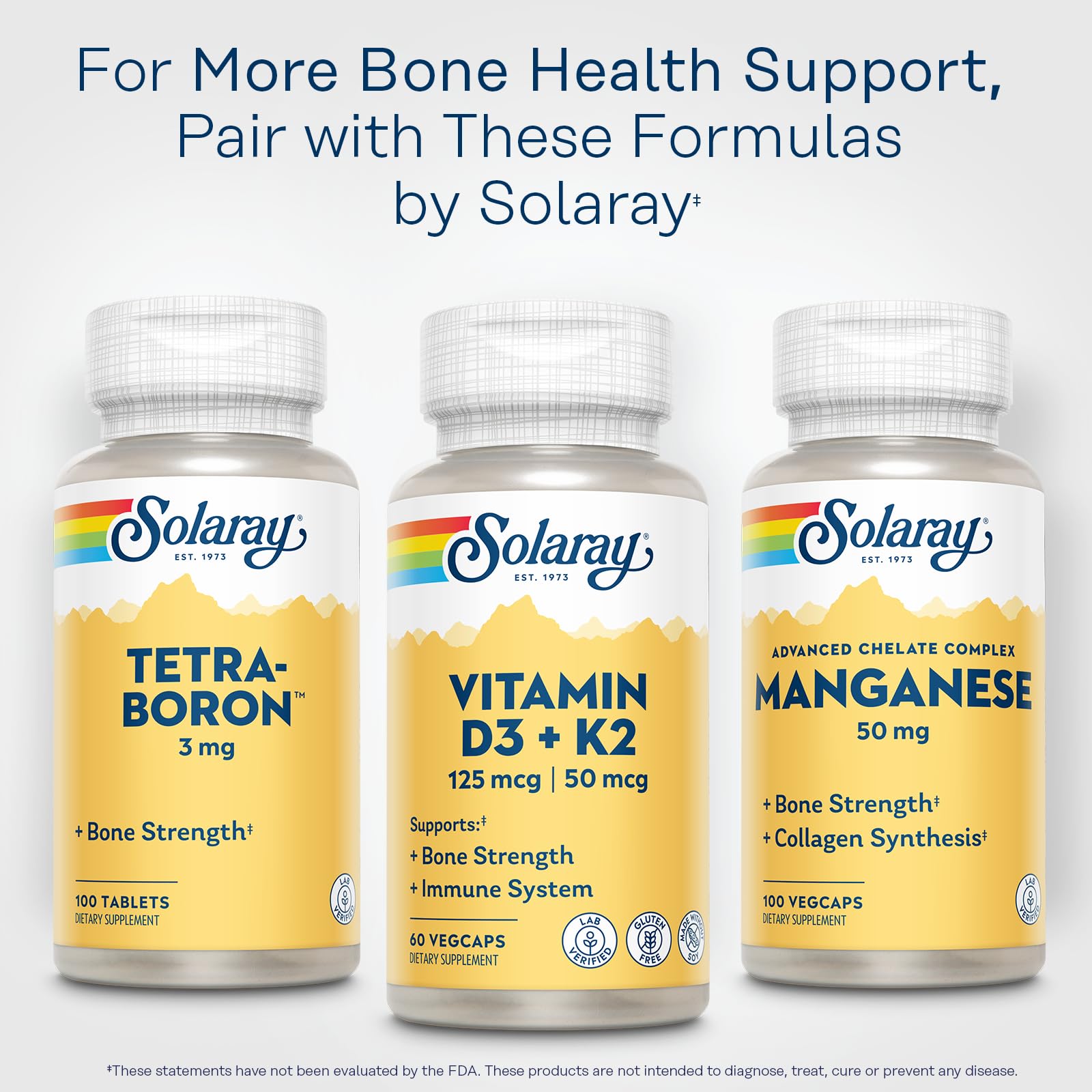 SOLARAY K2 D3 Vitamin Supplement packaging details