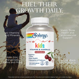 SOLARAY Kids Chewable Multivitamin back view with ingredient list