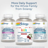 SOLARAY Kids Chewable Multivitamin in a bright, playful setting