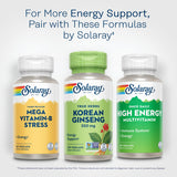 SOLARAY Korean Ginseng supplement on a wooden table