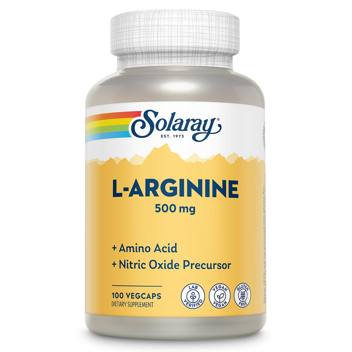 SOLARAY L-Arginine Amino Acid Supplement front view