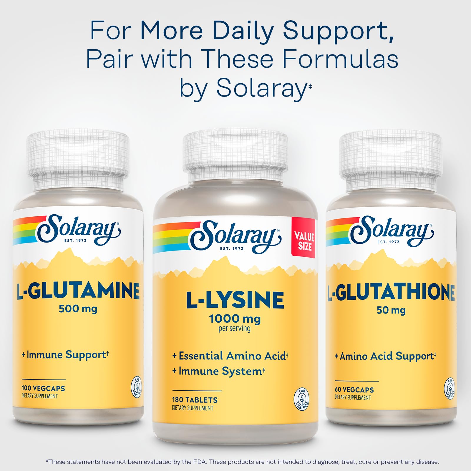 SOLARAY L-Glutathione 50mg capsules with organic rice extract